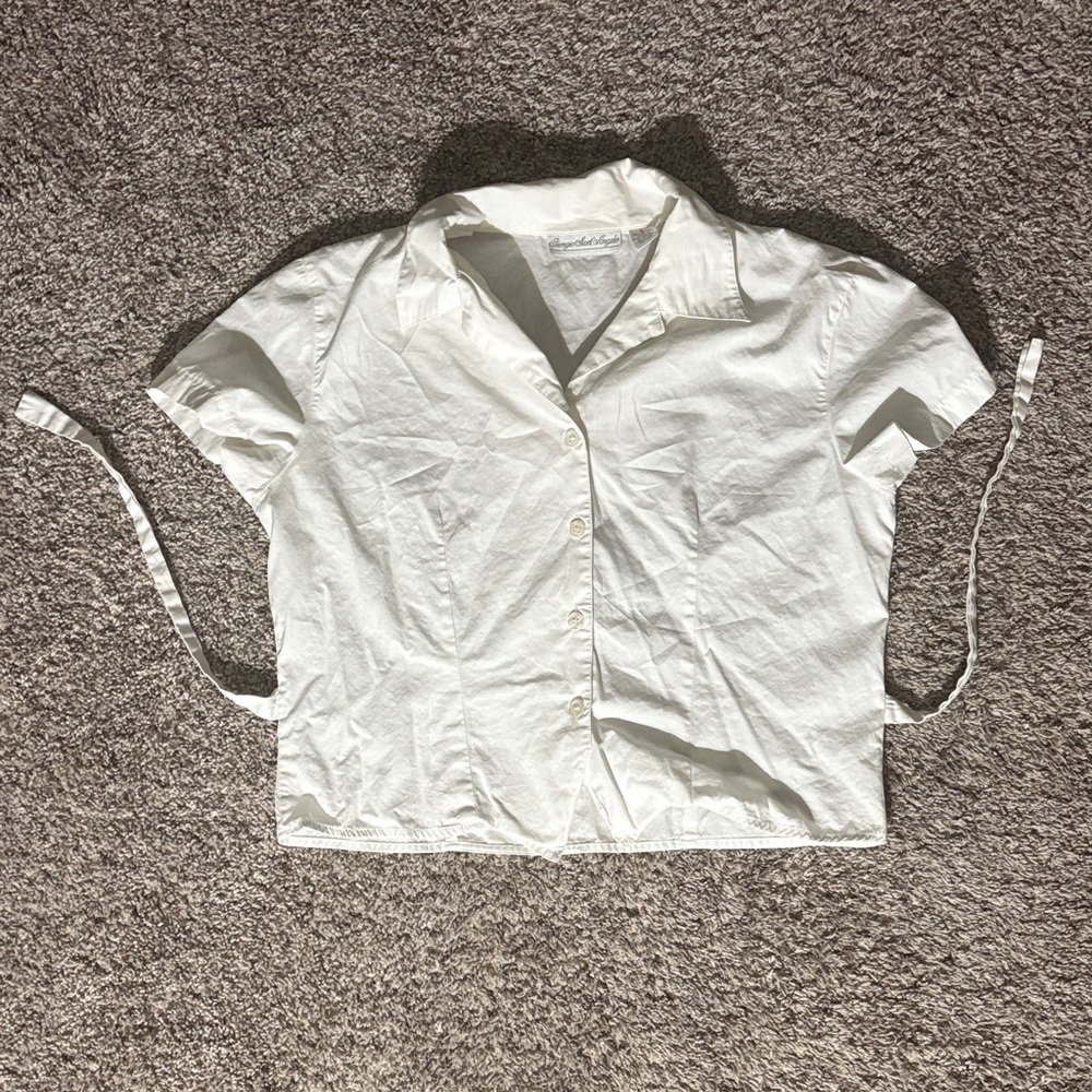 Elegant White Button-Down Women's Shirt